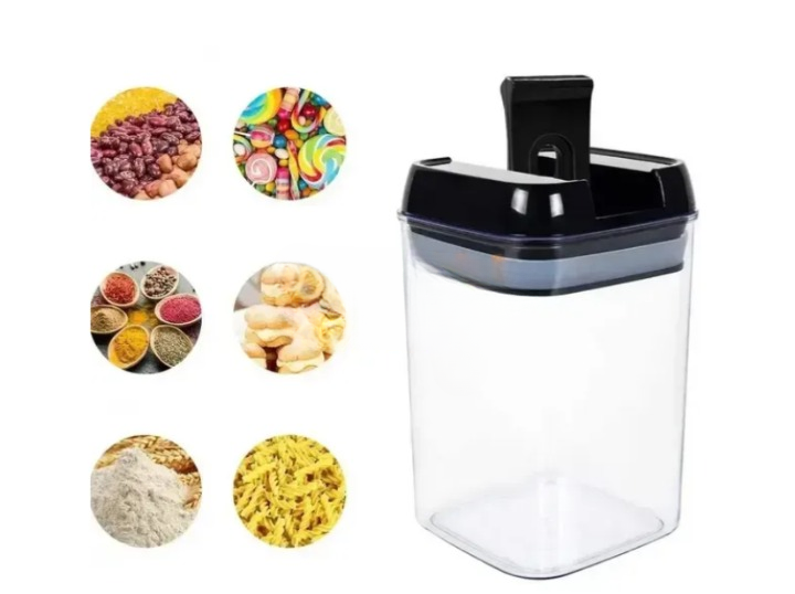 Набір контейнерів для сипучих Food Storage Container Set 5 ємностей, прозорі органайзери, баночки для зберігання харчових продуктів, круп із кришками (205) 10k10p020v2 фото