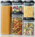 Набір контейнерів для сипучих Food Storage Container Set 5 ємностей, прозорі органайзери, баночки для зберігання харчових продуктів, круп із кришками (205) 10k10p020v2 фото 1