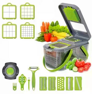 Овочерізка-мультислайсер AND1536 Vegetable Cutter | Ручна овочерізка для овочів, фруктів та салатів 57952 фото