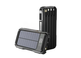 УМБ Power Bank ViaKing 20000 mAh сонячна панель Чорний (H-6) 11k12p003v3 фото