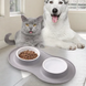 Миска подвійна на силіконовій основі Pet Bowl для котів і собак &ndash; Сіра 05k05p096v3 фото 2