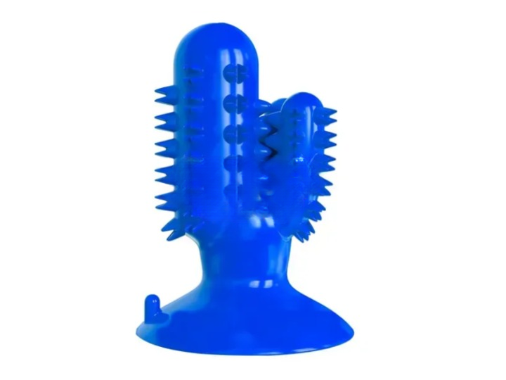 Жувальна іграшка для собак на присосці Bronzedog PetFun Dental "Кактус" Синій 05k03p013v2 фото
